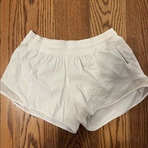 White Lululemon Tracker Shorts